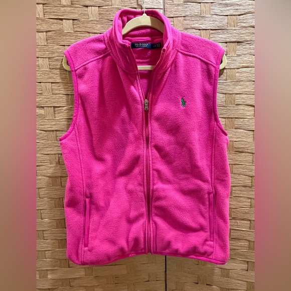 Polo by Ralph Lauren Golf Vest Vibrant Pink Preppy Size Large NWOT - Picture 7 of 7